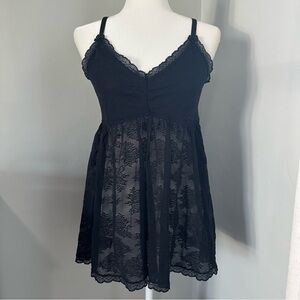 Savage x Fenty Women’s Babydoll Lace Nightie, Black, Nightgown, Feminine, M?